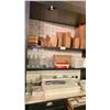 Image 2 : CONTENTS OF HOSTESS STATION INCLUDING GLASSWARE, DISHWARE, NAPKINS & TAKE-OUT CONTAINERS