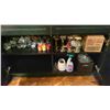 Image 8 : CONTENTS OF HOSTESS STATION INCLUDING GLASSWARE, DISHWARE, NAPKINS & TAKE-OUT CONTAINERS