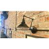 Image 2 : 5 BLACK INDUSTRIAL STYLE ADJUSTABLE WALL LIGHTS & CONDUIT
