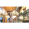 Image 2 : PAIR OF 12 HEAD BROWN / FROSTED GLASS ANTIQUE STYLE HANGING CHANDELIERS