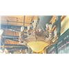Image 2 : PAIR OF 12 HEAD BROWN / FROSTED GLASS ANTIQUE STYLE HANGING CHANDELIERS