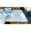 Image 2 : MARBLE TOP 36"W X 36"D X 30"H SINGLE PEDESTAL COMMERCIAL RESTAURANT TABLE
