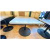 Image 2 : MARBLE TOP 36"W X 36"D X 30"H SINGLE PEDESTAL COMMERCIAL RESTAURANT TABLE