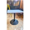 Image 2 : MARBLE TOP 30"W X 24"D X 30"H SINGLE PEDESTAL COMMERCIAL RESTAURANT TABLE