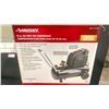 Image 1 : HUSKY 8 GAL OIL FREE PORTABLE AIR COMPRESSOR ON MOBILE 3 TIER RUBBERMAID PRODUCT CART WITH HEAT