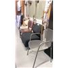 Image 1 : ASSORTED FURNITURE, DOLLIES, SHRINK WRAP, JANITORIAL SUPPLIES & CONTENTS OF WORK BENCH AREA
