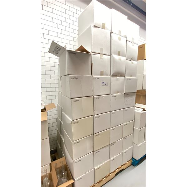 PALLET OF ASSORTED 750ML COMMERCIAL GLASS BOTTLES