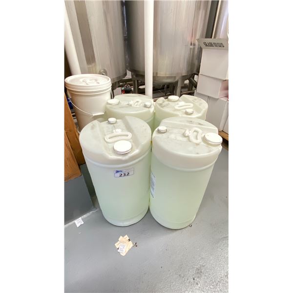 4 BARRELS OF COMMERCIAL 35% HYDROGEN PEROXIDE, 250KG BLUE DRUM OF 99.7% GLYCERIN & 7 JUGS OF WATER