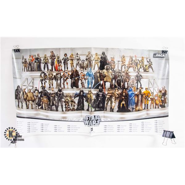 HASBRO STARWARS SAGA COLLECTION CHECKLIST POSTER