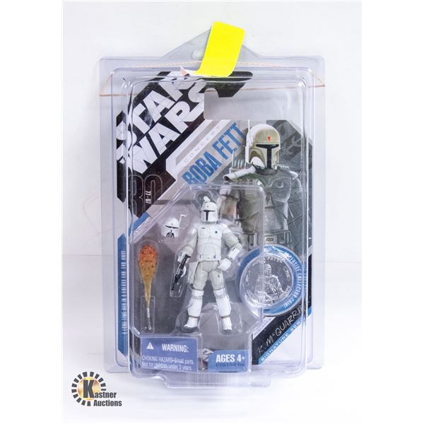 STARWARS 30TH ANN. RARE #15 BOBA FETT WHITE CONCEPT