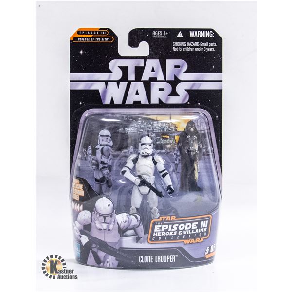 STARWARS NIB CLONE TROOPER *INCL. HOLOGRAM FIGURE*