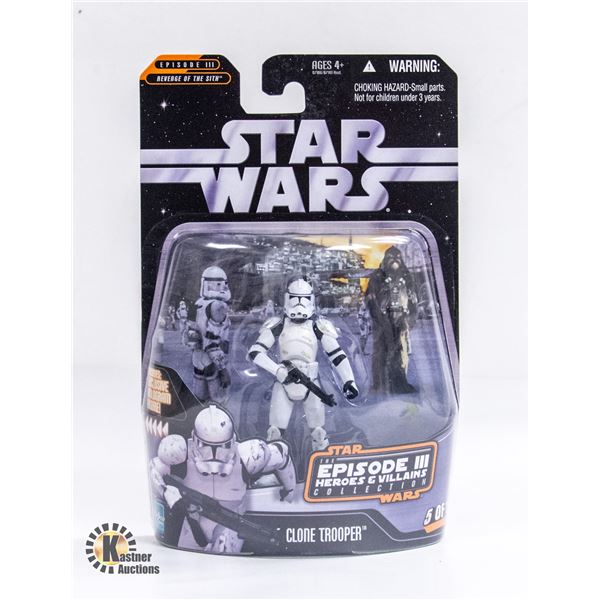STARWARS NIB CLONE TROOPER *INCL. HOLOGRAM FIGURE*