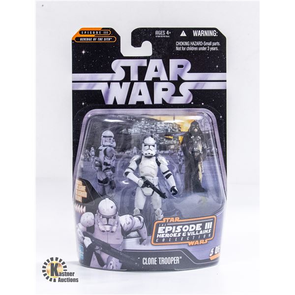 STARWARS NIB CLONE TROOPER *INCL. HOLOGRAM FIGURE*