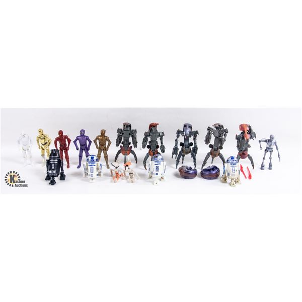 LARGE BAG OF ASSORTED UNPACKAED 3.75" DROID FIGURINES