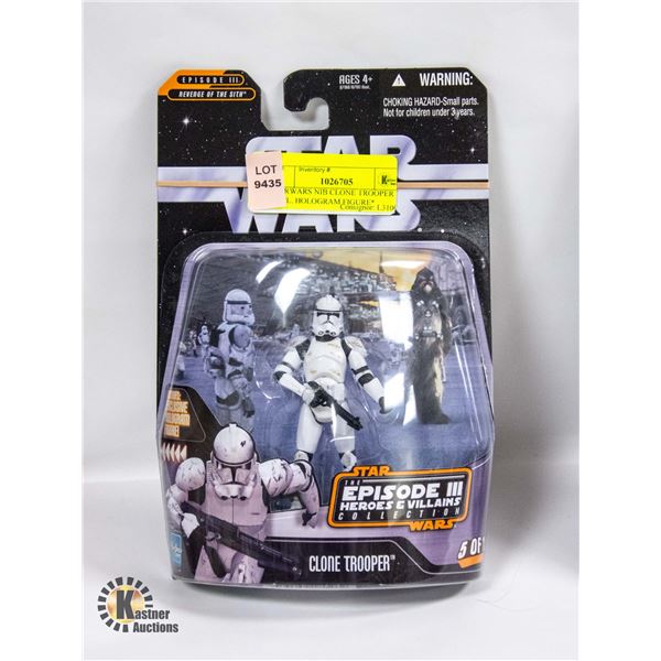 STARWARS NIB CLONE TROOPER *INCL. HOLOGRAM FIGURE*