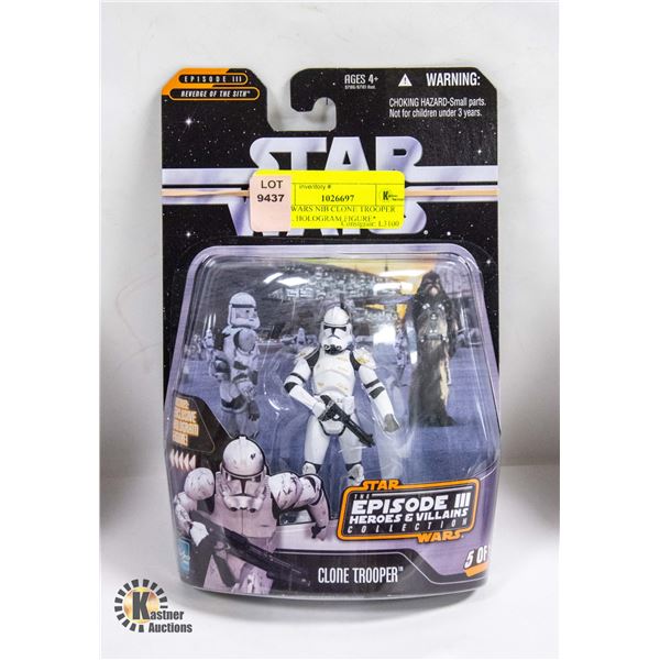 STARWARS NIB CLONE TROOPER *INCL. HOLOGRAM FIGURE*