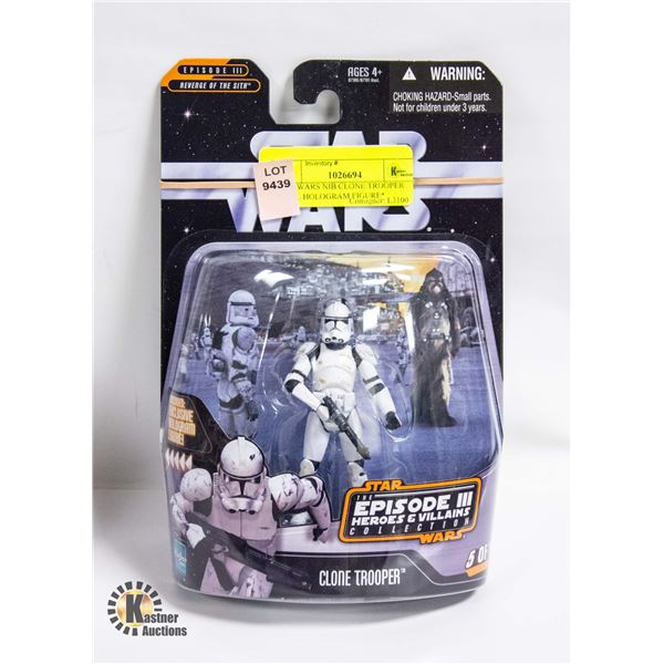 STARWARS NIB CLONE TROOPER *INCL. HOLOGRAM FIGURE*