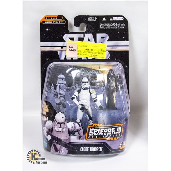 STARWARS NIB CLONE TROOPER *INCL. HOLOGRAM FIGURE*