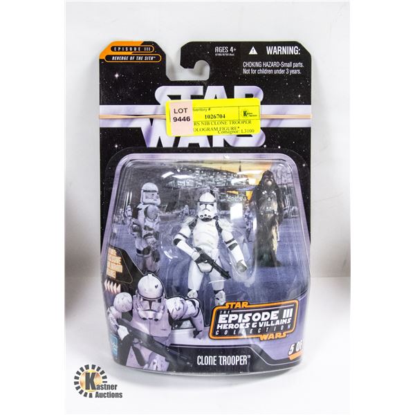 STARWARS NIB CLONE TROOPER *INCL. HOLOGRAM FIGURE*
