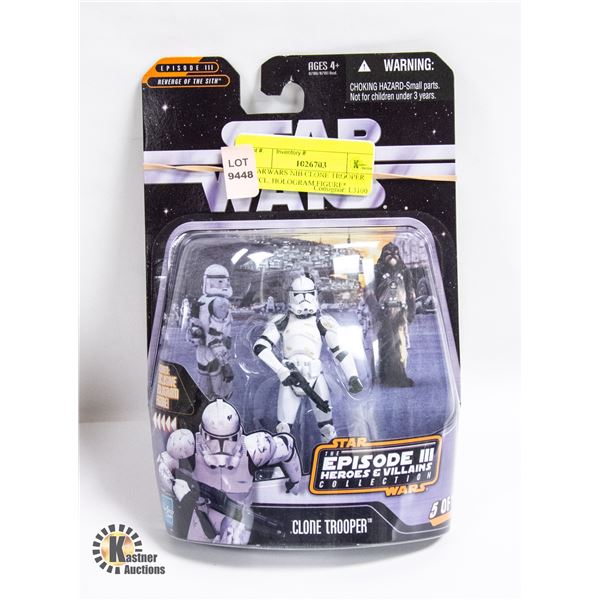 STARWARS NIB CLONE TROOPER *INCL. HOLOGRAM FIGURE*