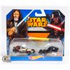 Image 1 : STARWARS 2PK HOTWHEELS; OBI WAN KENOBI & DARTH
