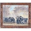 Image 1 : "Elephant Family" Original Oil Painting B. Adams