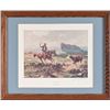 Image 1 : Olaf Wieghorst Signed "Cutting Cattle" Print
