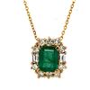 Image 1 : Emerald & Diamond Necklace