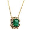 Image 2 : Emerald & Diamond Necklace