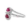 Image 2 : Natural Ruby and Diamond Bypass Ring