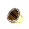 Image 2 : Artist Made Tigers Eye & Diamond Ring
