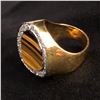 Image 4 : Artist Made Tigers Eye & Diamond Ring