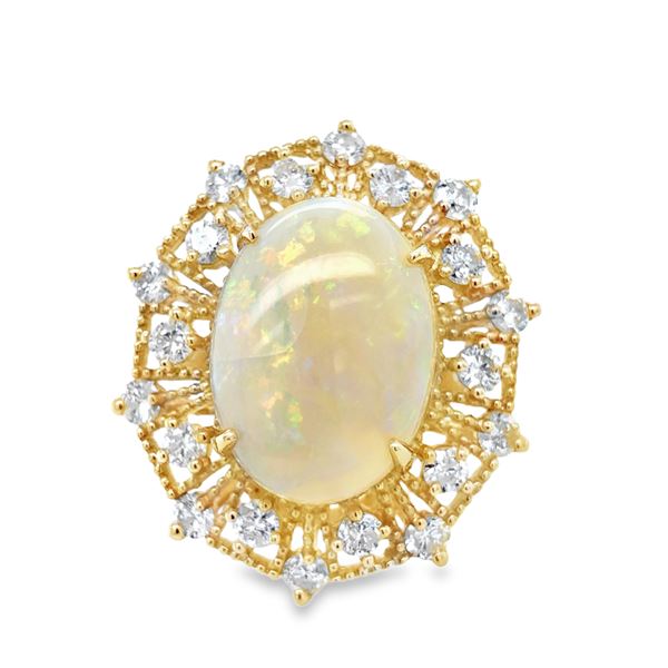 Opal & Diamond Statement Ring