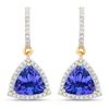 Tanzanite & Diamond Dangle Earrings