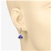 Image 3 : Tanzanite & Diamond Dangle Earrings