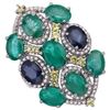 Emerald, Sapphire & Diamond Ring