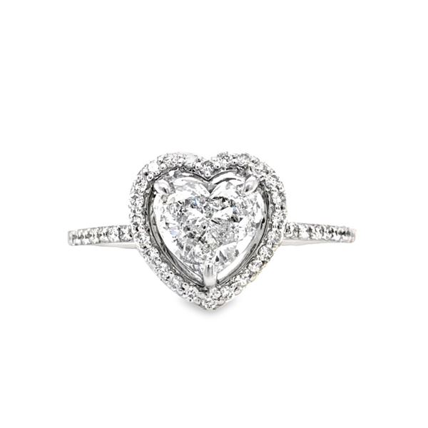2.41 Carat Heart Cut Diamond Halo Ring