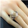 Image 3 : 18k Two-Tone Natural Diamond Tapered Band