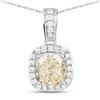GIA Certified Cushion Cut Diamond Pendant