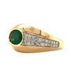 Image 2 : Emerald & Diamond Open-Shank Ring