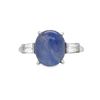 Platinum Star Sapphire & Diamond Ring