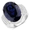 Image 1 : 10.95CT Iolite and Diamond Ring