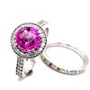 Certified Vibrant Pink Sapphire & Diamond Ring