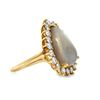 Image 4 : Pear Shaped Gem Opal and Diamond Ring