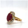 Image 4 : Natural Unheated Ruby & Diamond Ring