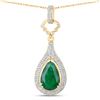 IGI Royal Zambian Emerald Pendant Necklace