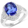 Image 1 : Tanzanite & Diamond Ring