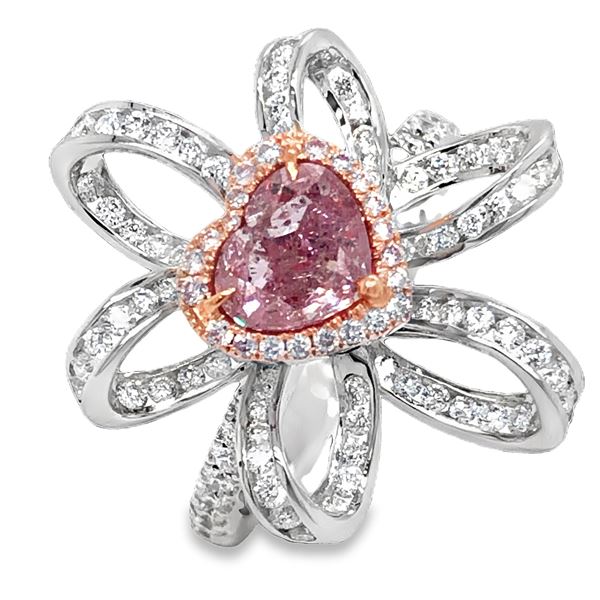 GIA Fancy Light Pink & Colorless Diamond Ring
