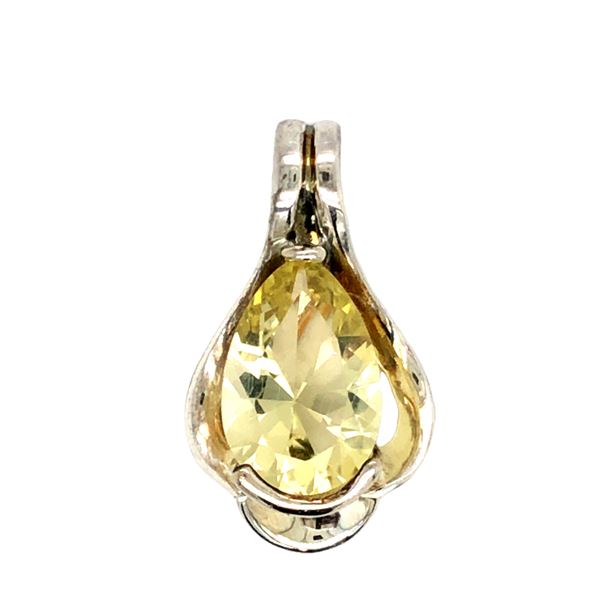Pear Shaped Citrine Drop Pendant