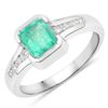 Image 1 : Colombian Emerald and Diamond Ring 14K